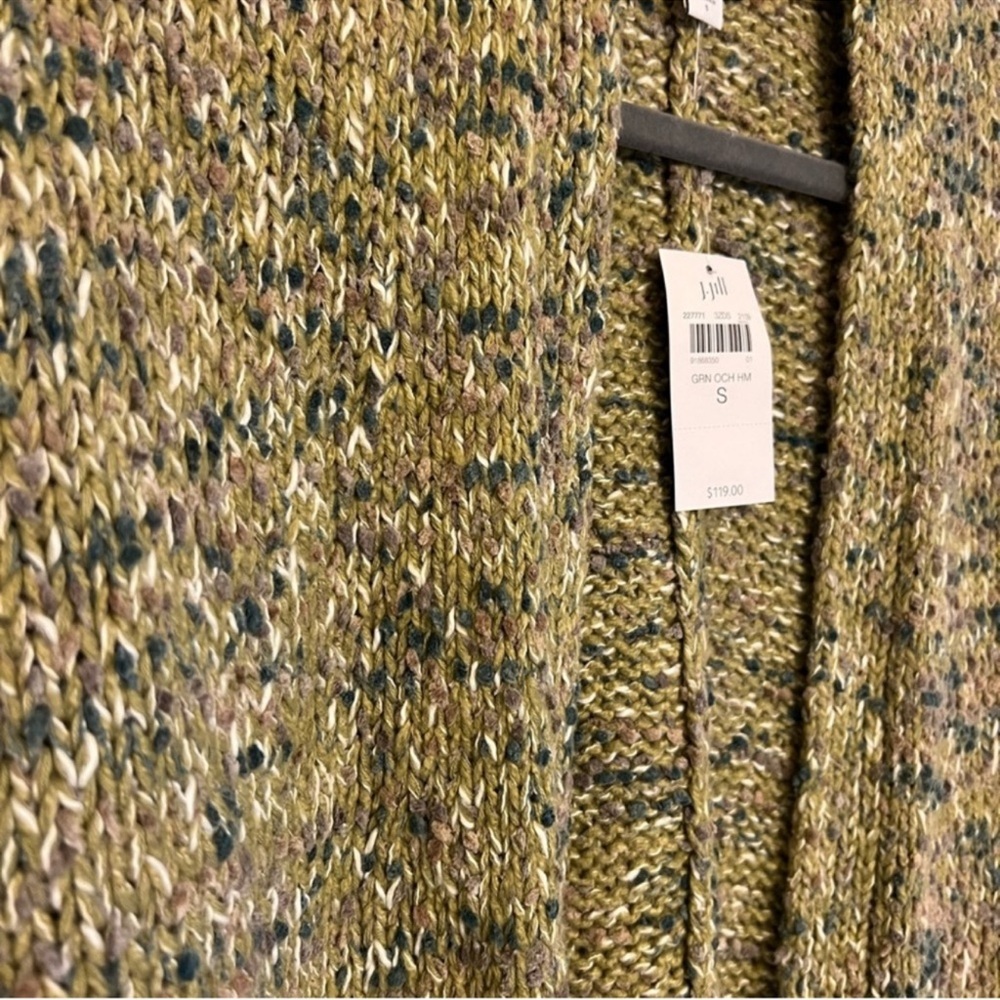 J. Jill Green Marled Open-Front Knit Cardigan | NWT | Size Small - Picture 3 of 7